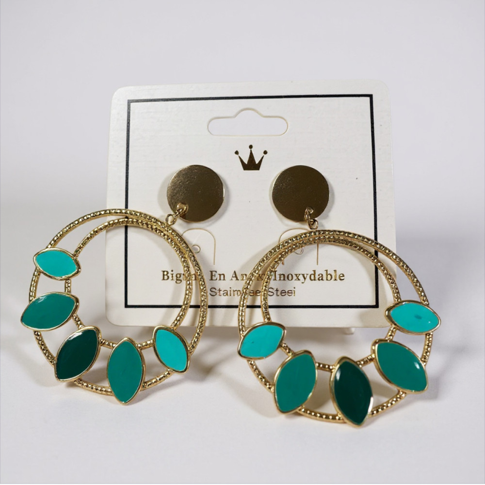 Boucles Bleu vert