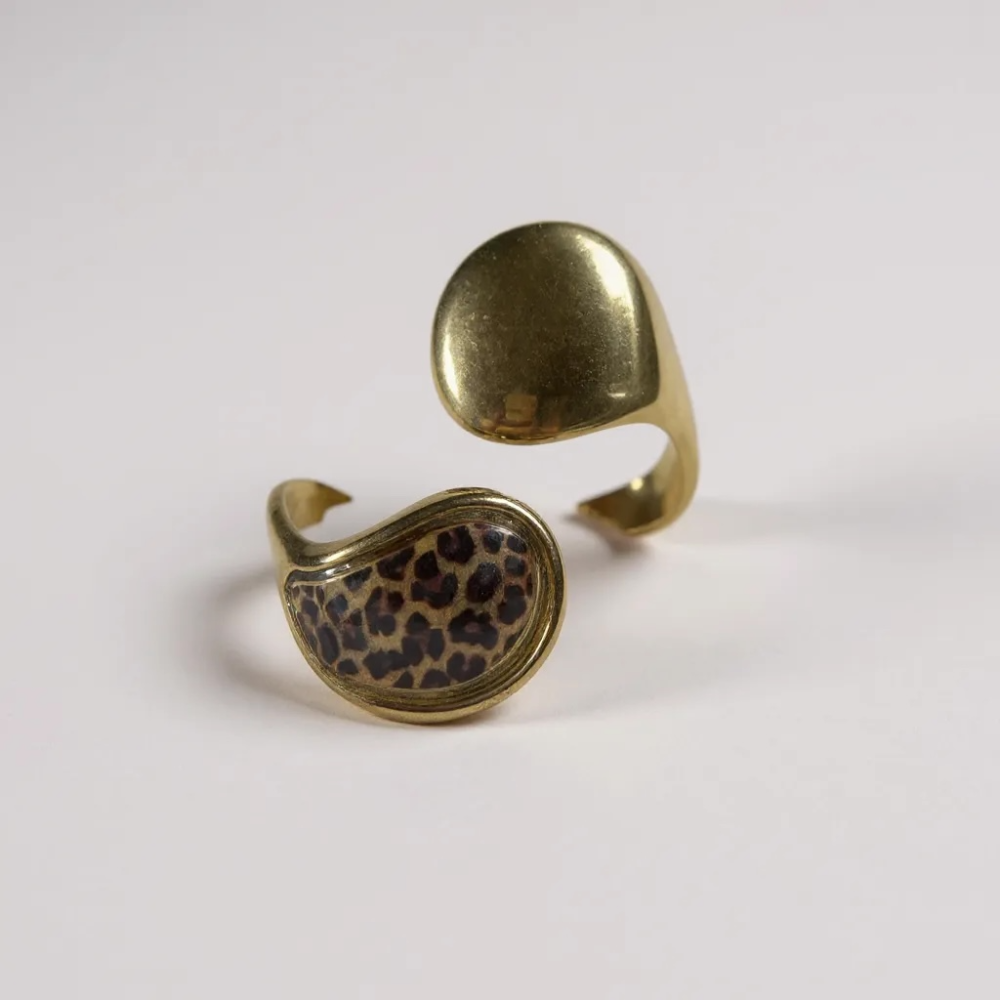 Bague Leopard & Doré