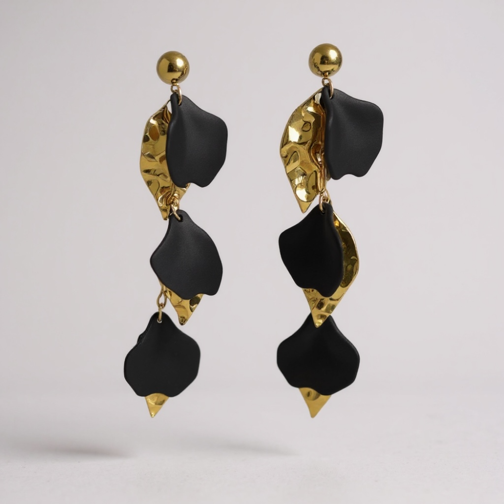 Boucles d’Oreilles Pétales – bijoux acier inoxydable | Gaou Bijoux