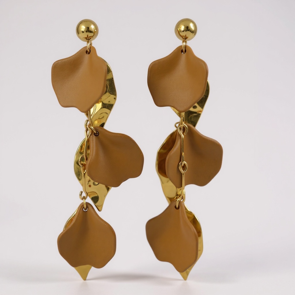 Boucles d’Oreilles Pétales – bijoux acier inoxydable | Gaou Bijoux