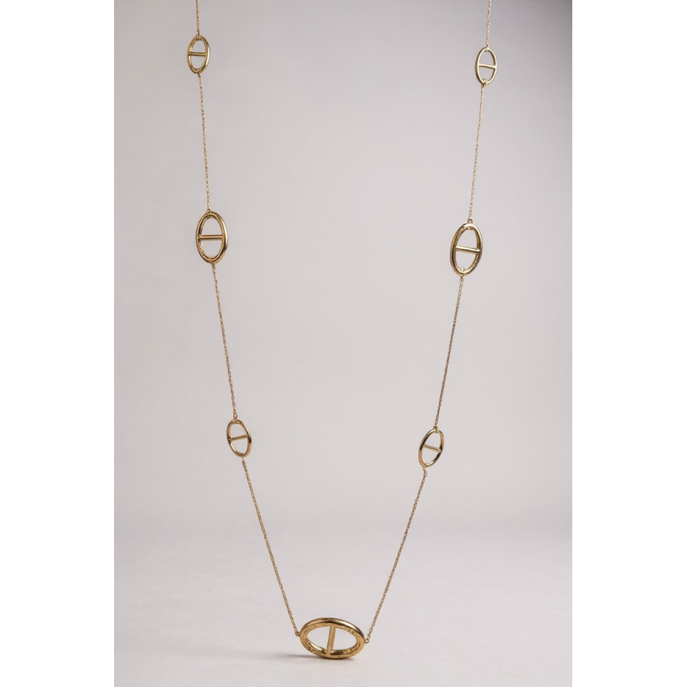 Sautoir Chaîne Marine Doré Maille Large – bijoux acier inoxydable | Gaou Bijoux