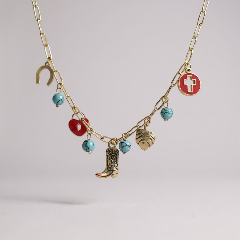 Collier Charms Cowboy – bijoux acier inoxydable | Gaou Bijoux