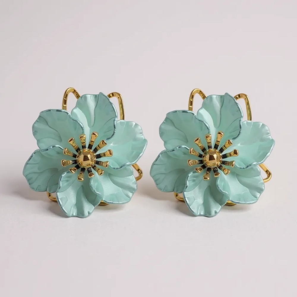 Boucles d’Oreilles Fleur – Déclinaisons Turquoise, Rose & Blanche | Gaou Bijoux