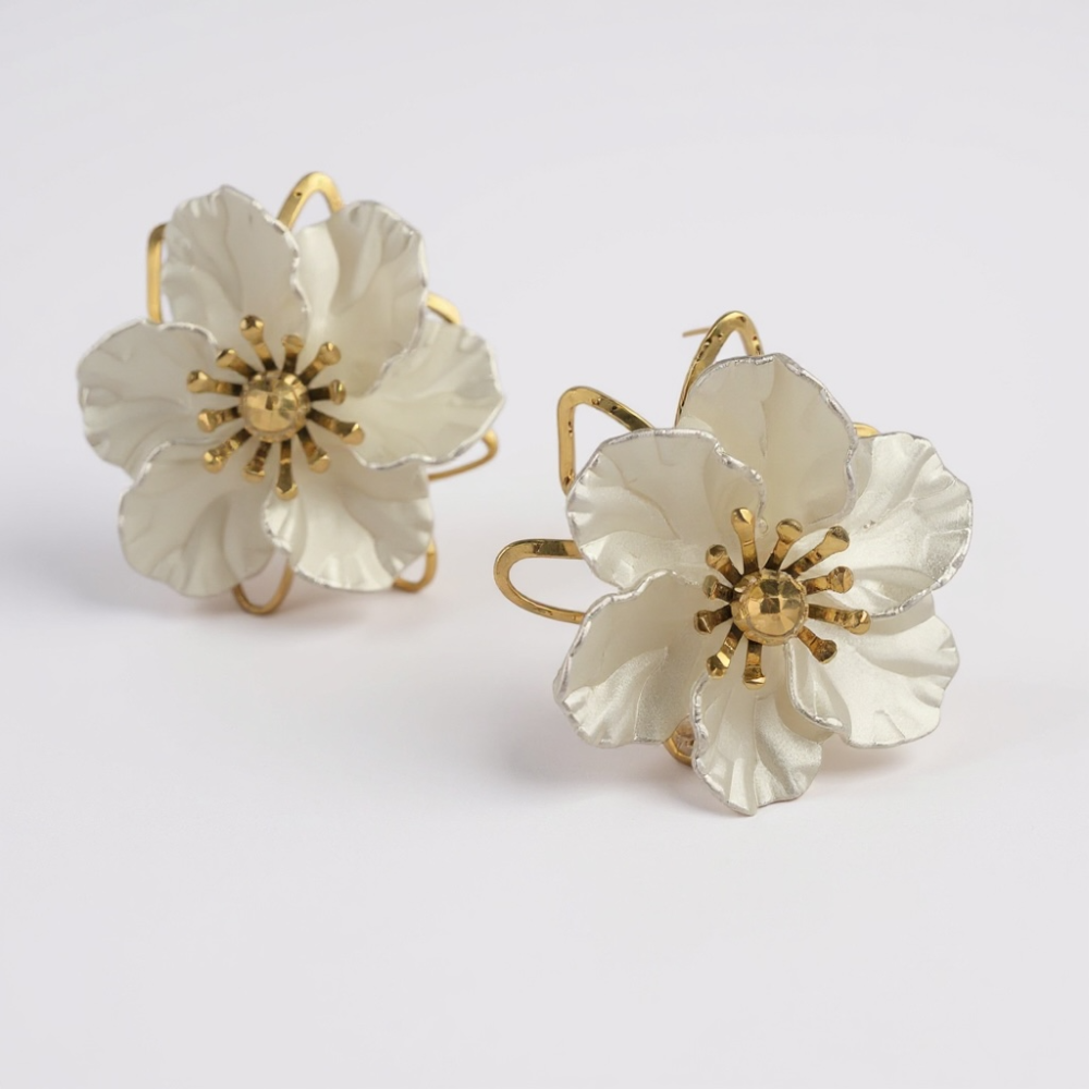 Boucles d’Oreilles Fleur – Déclinaisons Turquoise, Rose & Blanche | Gaou Bijoux