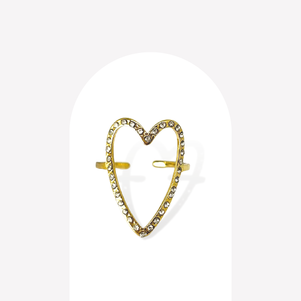 Bague Coeur et diamant  | Gaou Bijoux