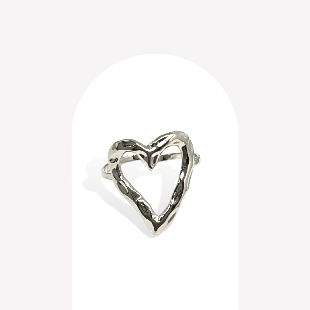 Bague Cœur Martelé  | Gaou Bijoux