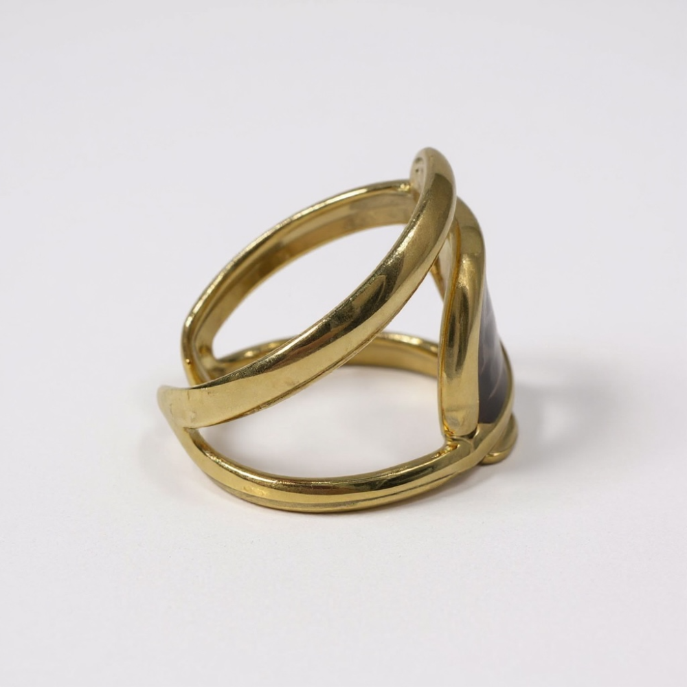 Bague léopard dorée – bague acier inoxydable | Gaou Bijoux