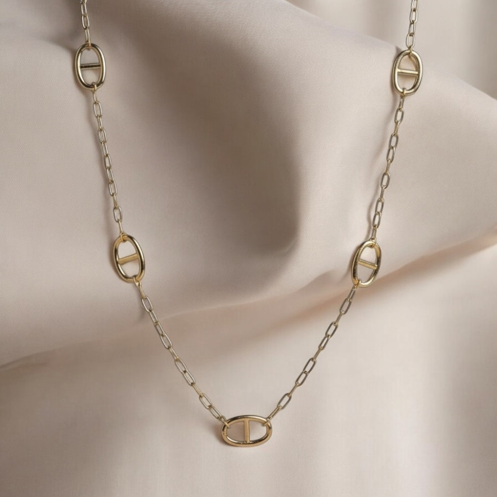 Sautoir maille marine doré – sautoir acier inoxydable | Gaou Bijoux