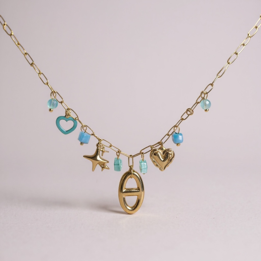 Collier Maille Marine Charms Doré | bijoux acier inoxydable | Gaou Bijoux