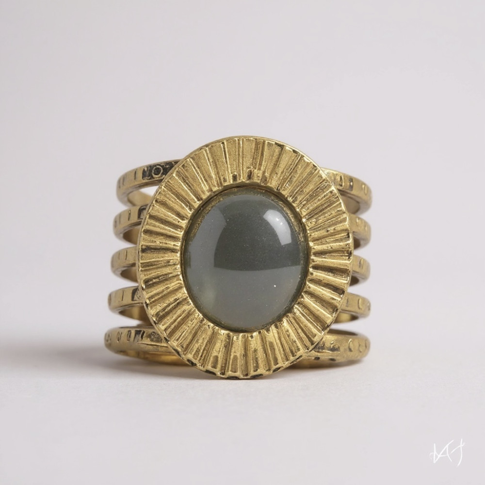 Bague Soleil Ovale – bijoux acier inoxydable | Gaou Bijoux