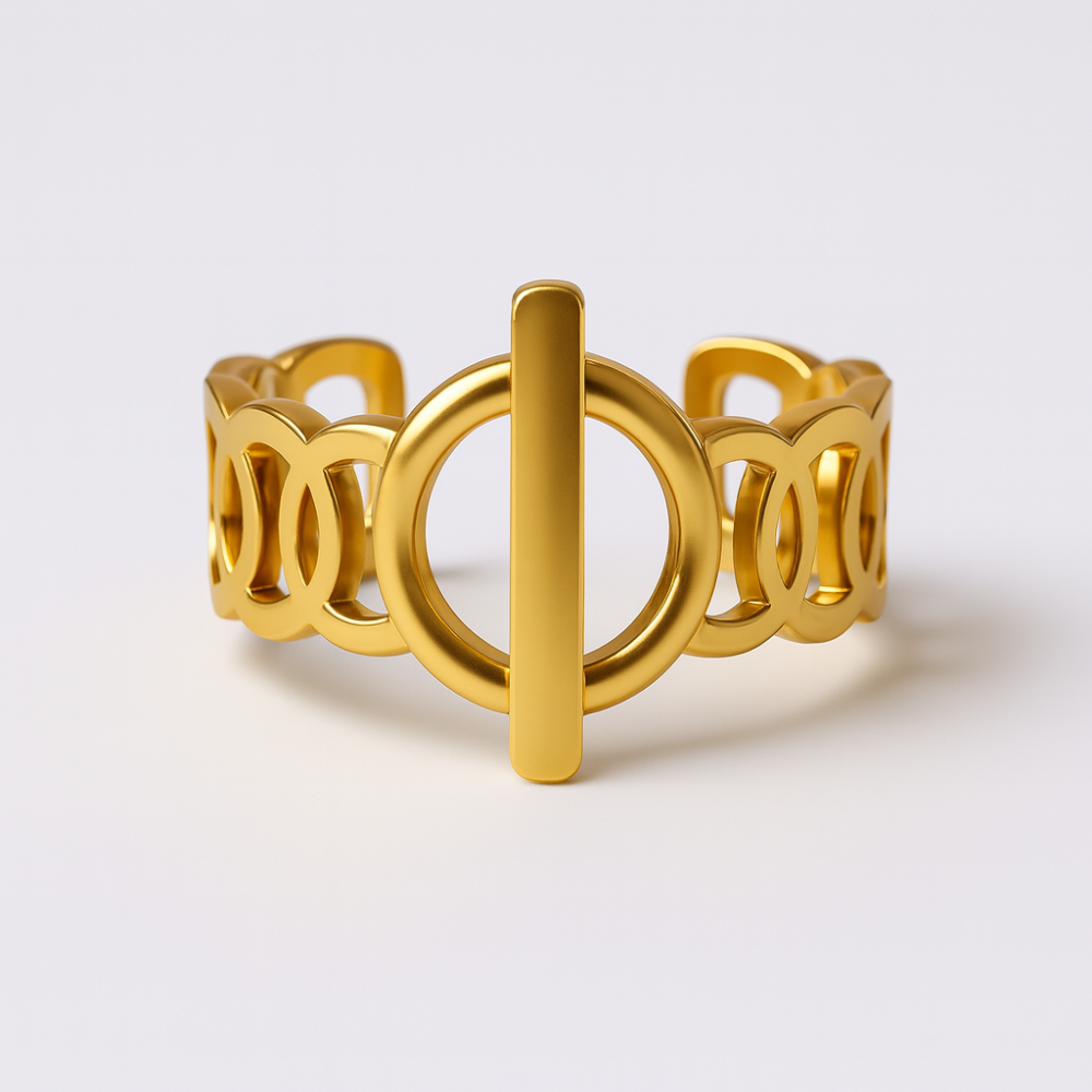 Bague Cercle Doré | bijoux acier inoxydable | Gaou Bijoux