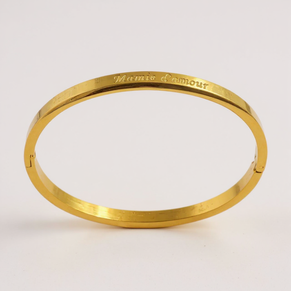 Bracelet jonc Mamie d’amour acier inoxydable | Gaou Bijoux