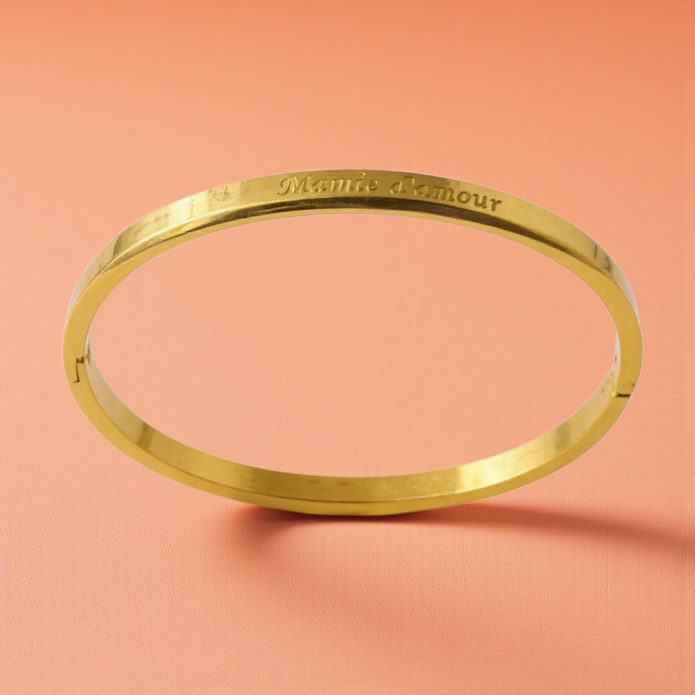 Bracelet jonc Mamie d’amour acier inoxydable | Gaou Bijoux