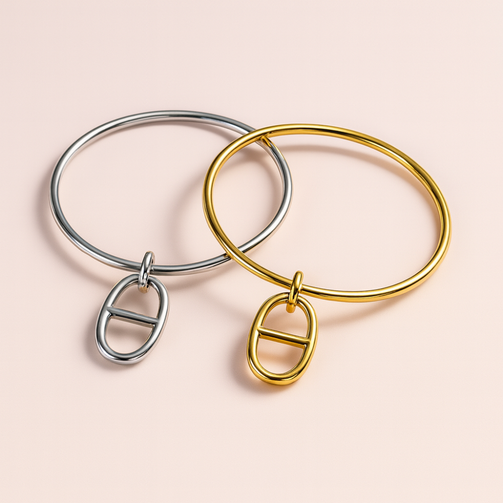 Bracelet Jonc Maille Marine - Gaou Bijoux