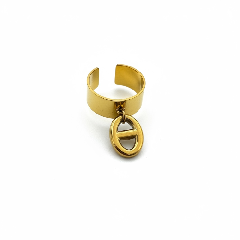 Bague Maille Marine argentée | bijou acier inoxydable chic | Gaou Bijoux