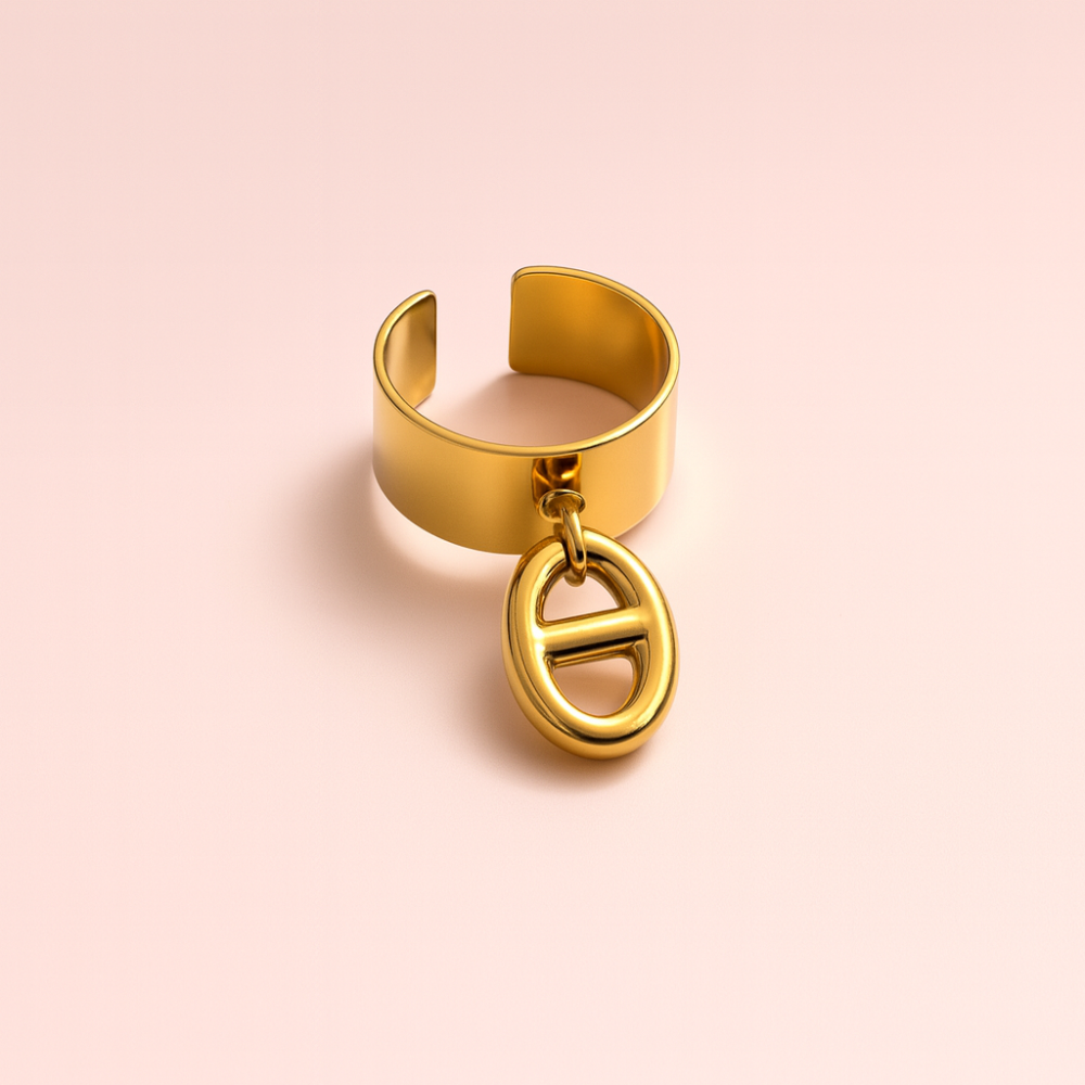 Bague Maille Marine argentée | bijou acier inoxydable chic | Gaou Bijoux