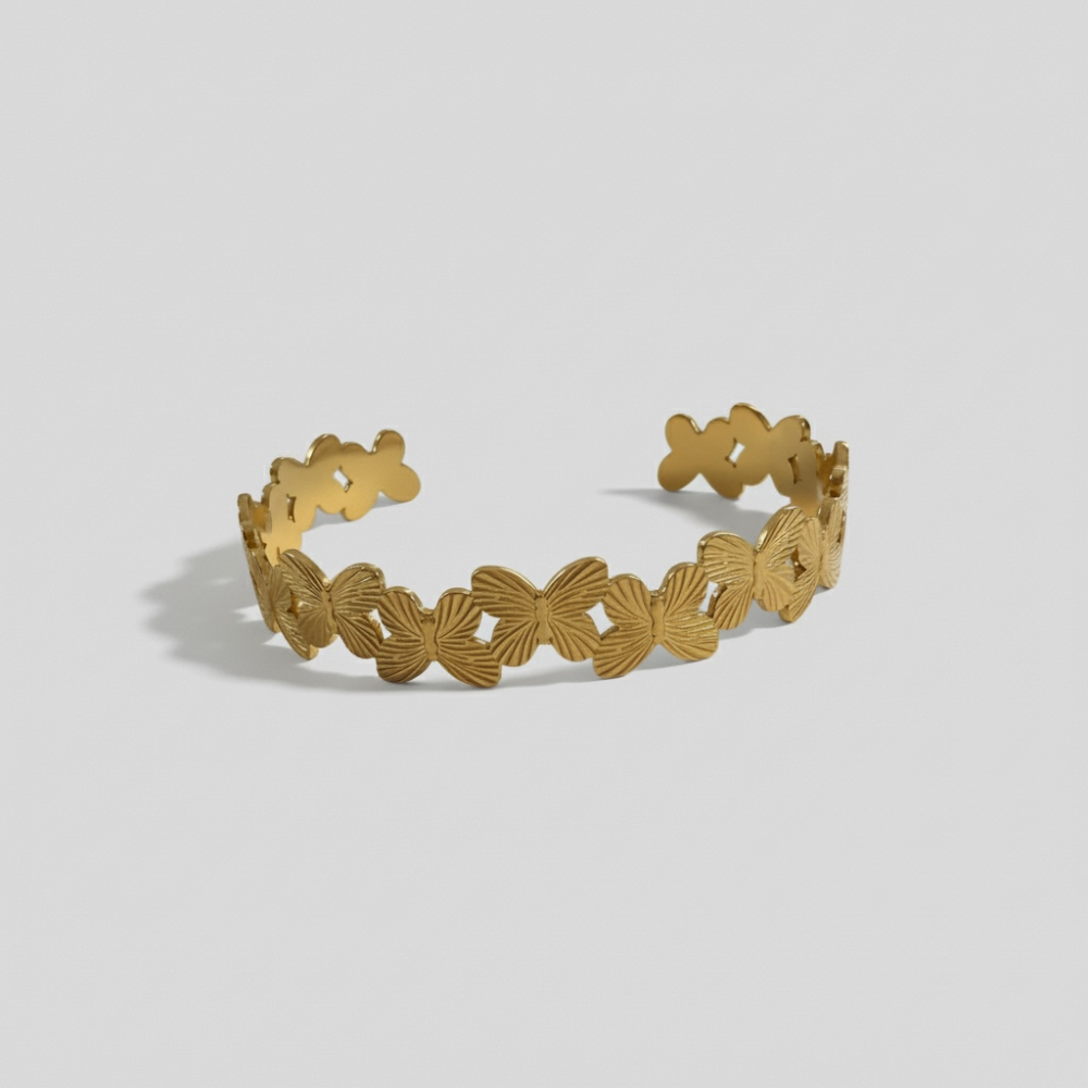 Jonc Papillons acier inoxydable | Gaou Bijoux