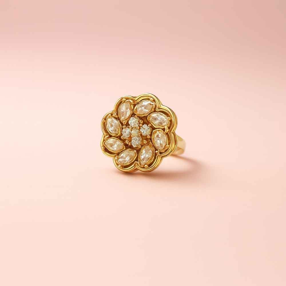 Bague Antistress Rotative - Motif Fleurs  | Gaou Bijoux