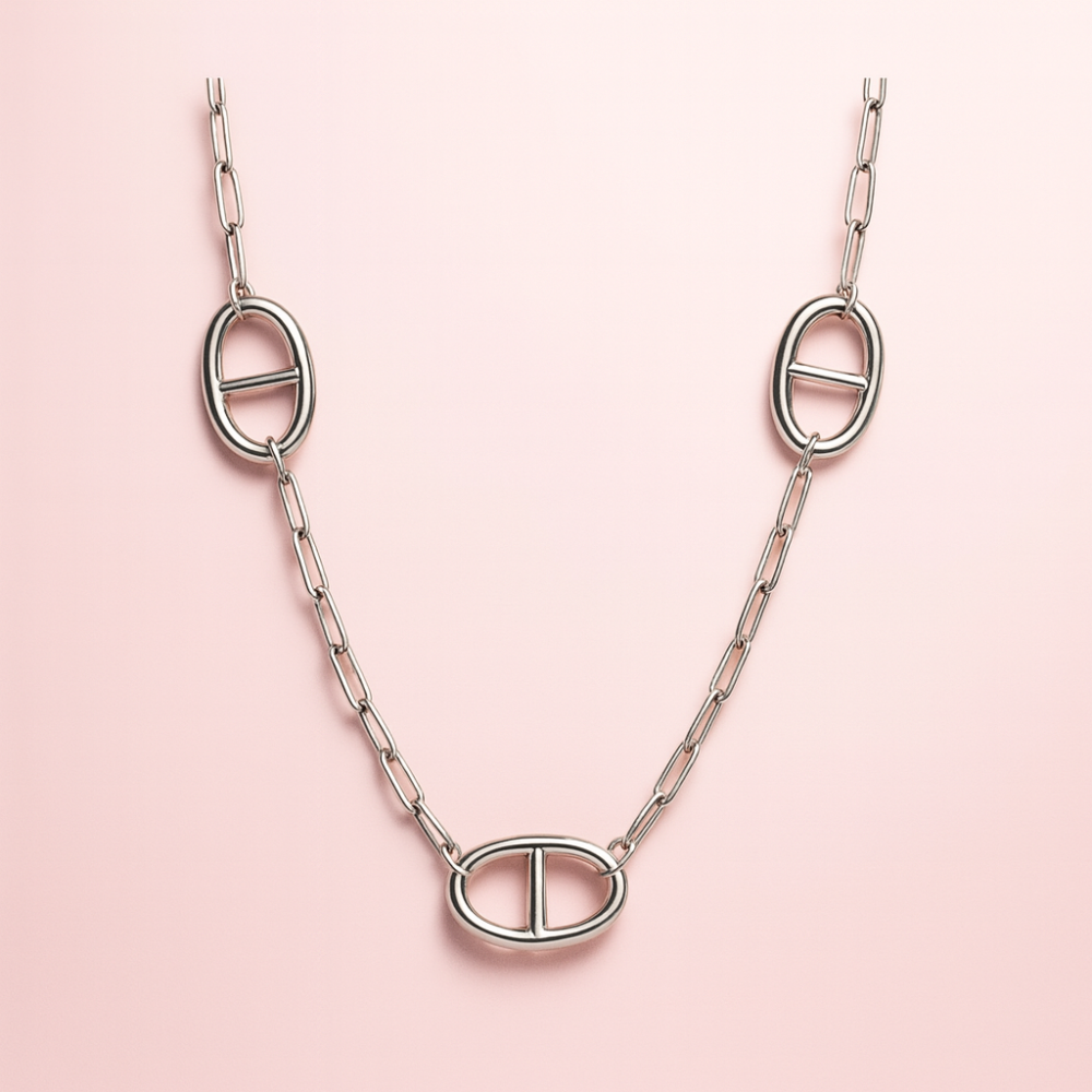 Sautoir 5 Maillons Maille Marine – bijoux acier inoxydable doré | Gaou Bijoux