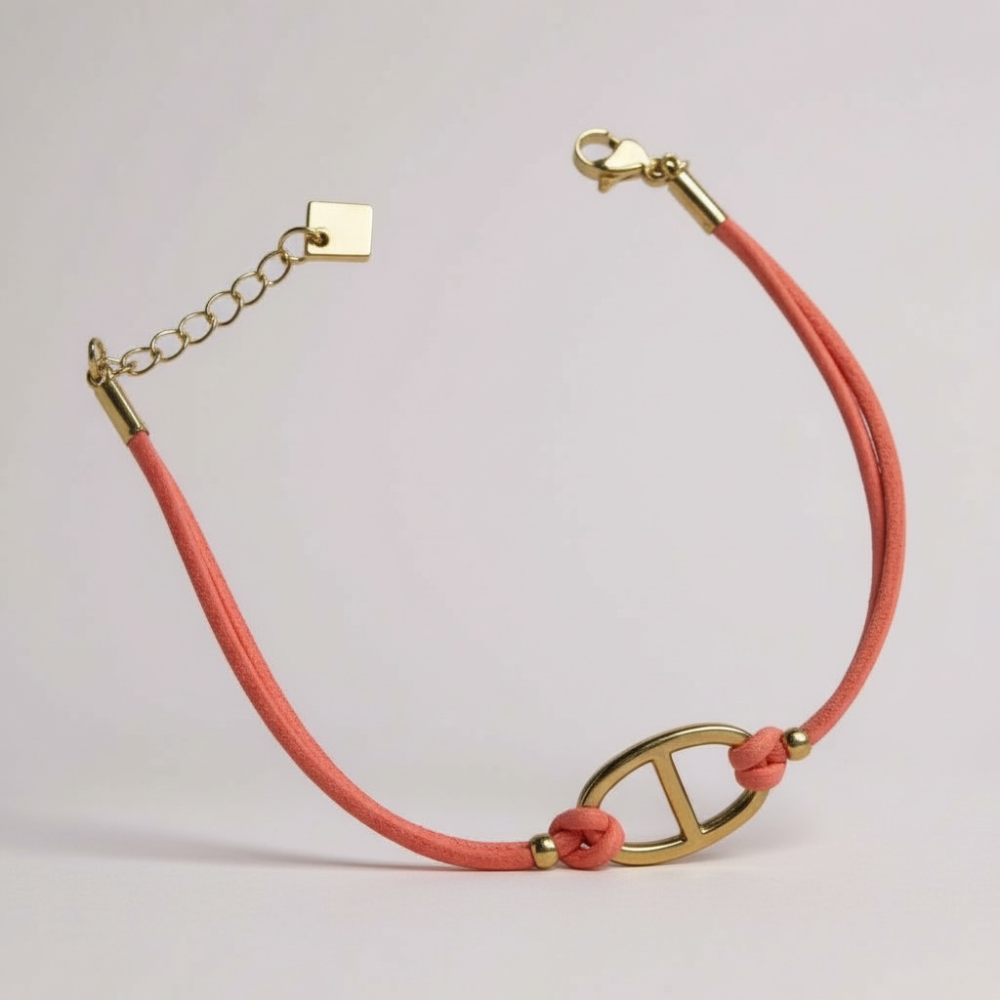 Collier maille marine dorée ajustable – ras du cou ou long jusqu’à 76 cm | Gaou Bijoux