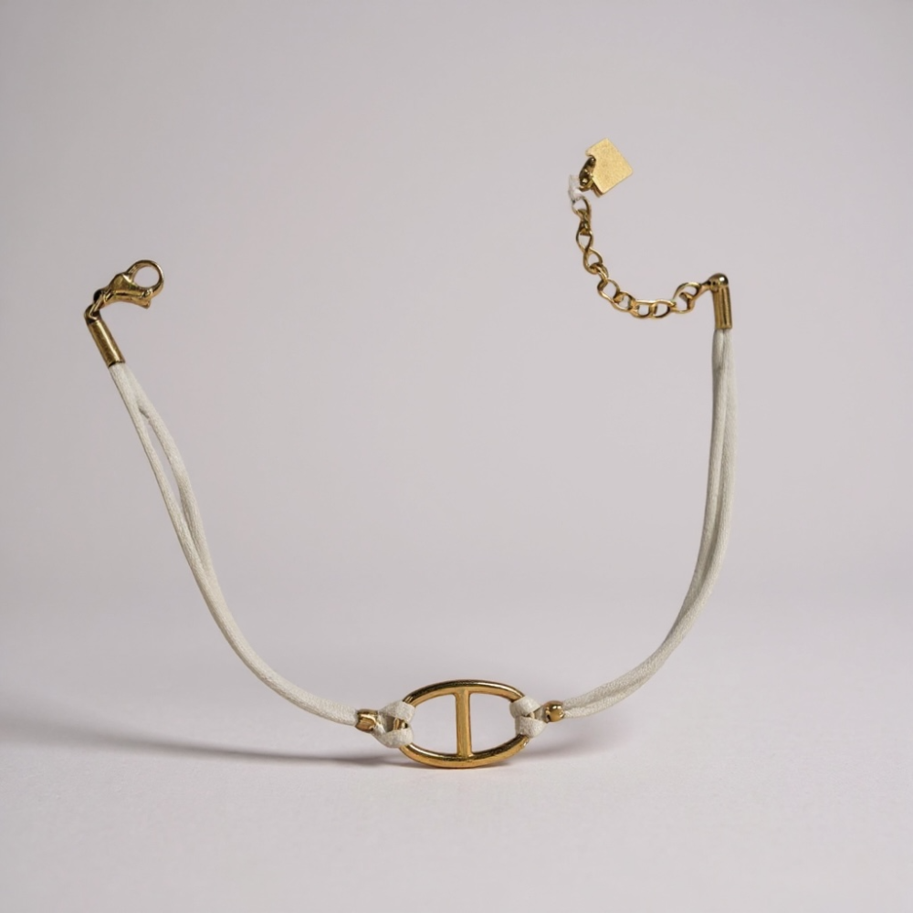 Collier maille marine dorée ajustable – ras du cou ou long jusqu’à 76 cm | Gaou Bijoux