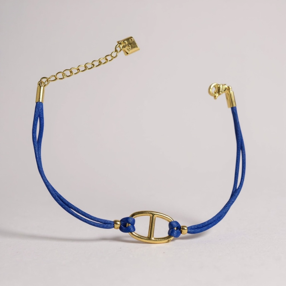 Collier maille marine dorée ajustable – ras du cou ou long jusqu’à 76 cm | Gaou Bijoux