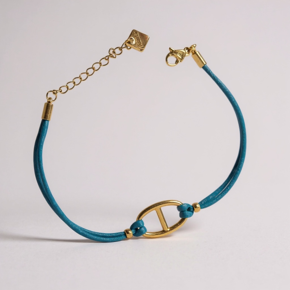 Collier maille marine dorée ajustable – ras du cou ou long jusqu’à 76 cm | Gaou Bijoux