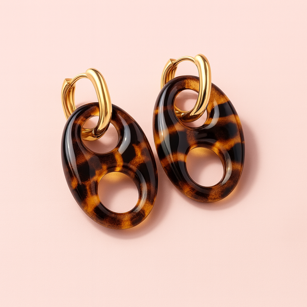 Set Léopard : Collier, Boucles d’Oreilles et Bracelet | bijoux acier inoxydable | Gaou Bijoux