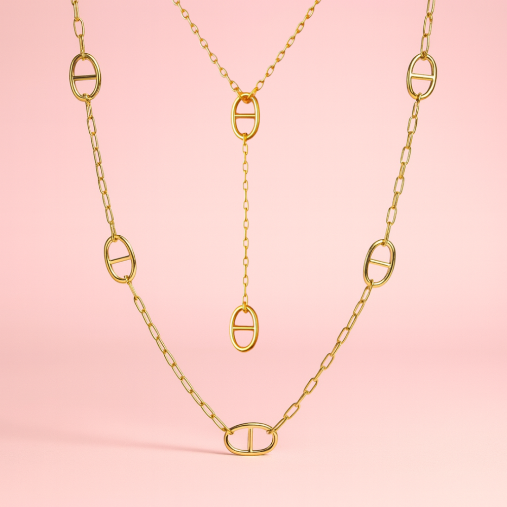 Pack Deux Sautoirs Maille Marine