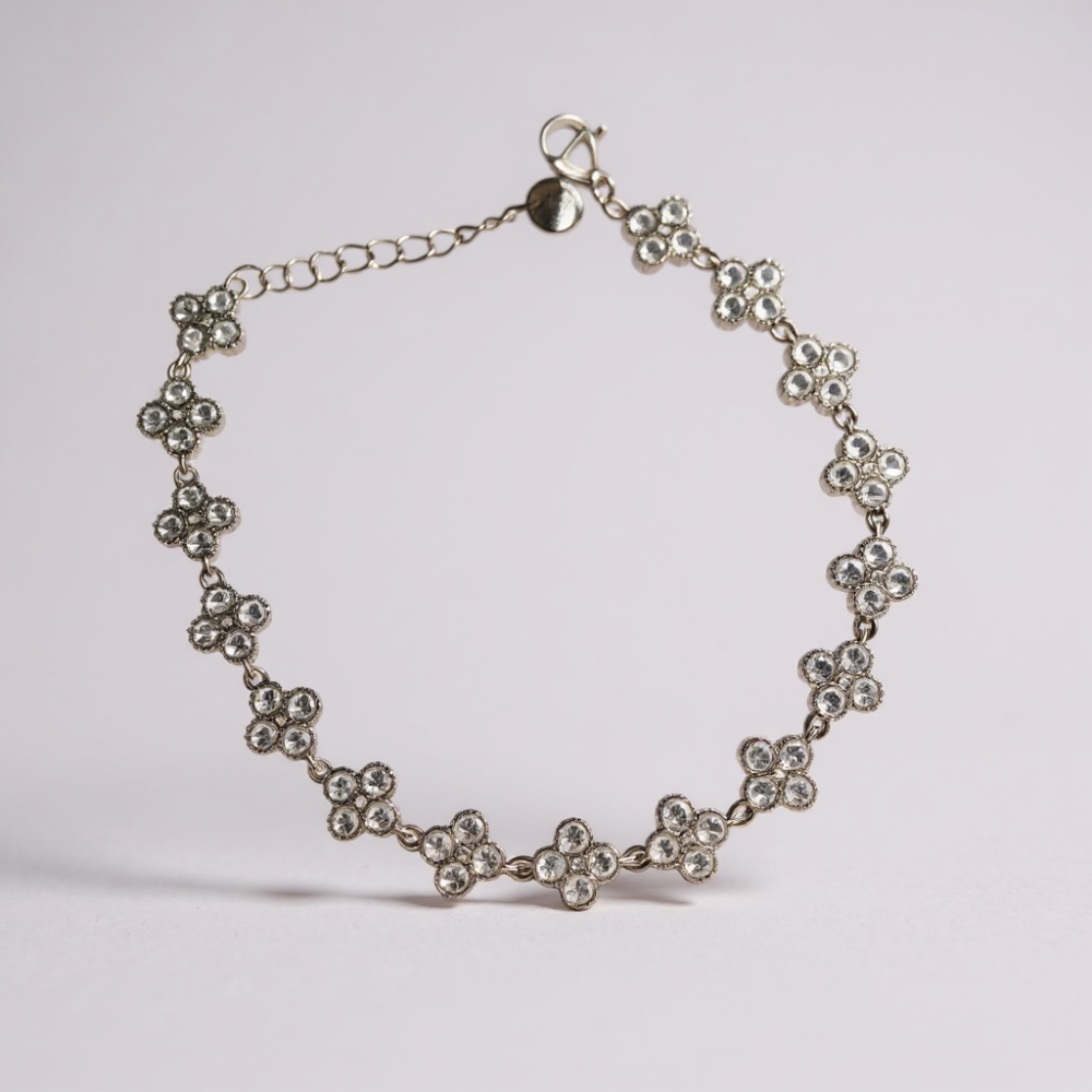 Bracelet Fleurs Cristal – bijoux acier inoxydable | Gaou Bijoux