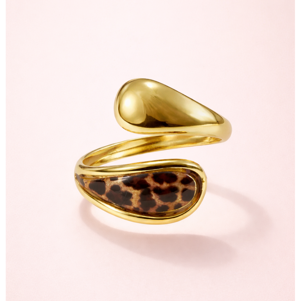 Bague Duo Léopard acier inoxydable – bijoux acier inoxydable | Gaou Bijoux