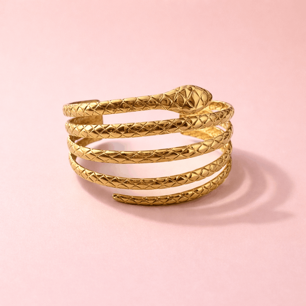 Jonc serpent enroulé acier inoxydable | Gaou Bijoux bijoux acier inoxydable