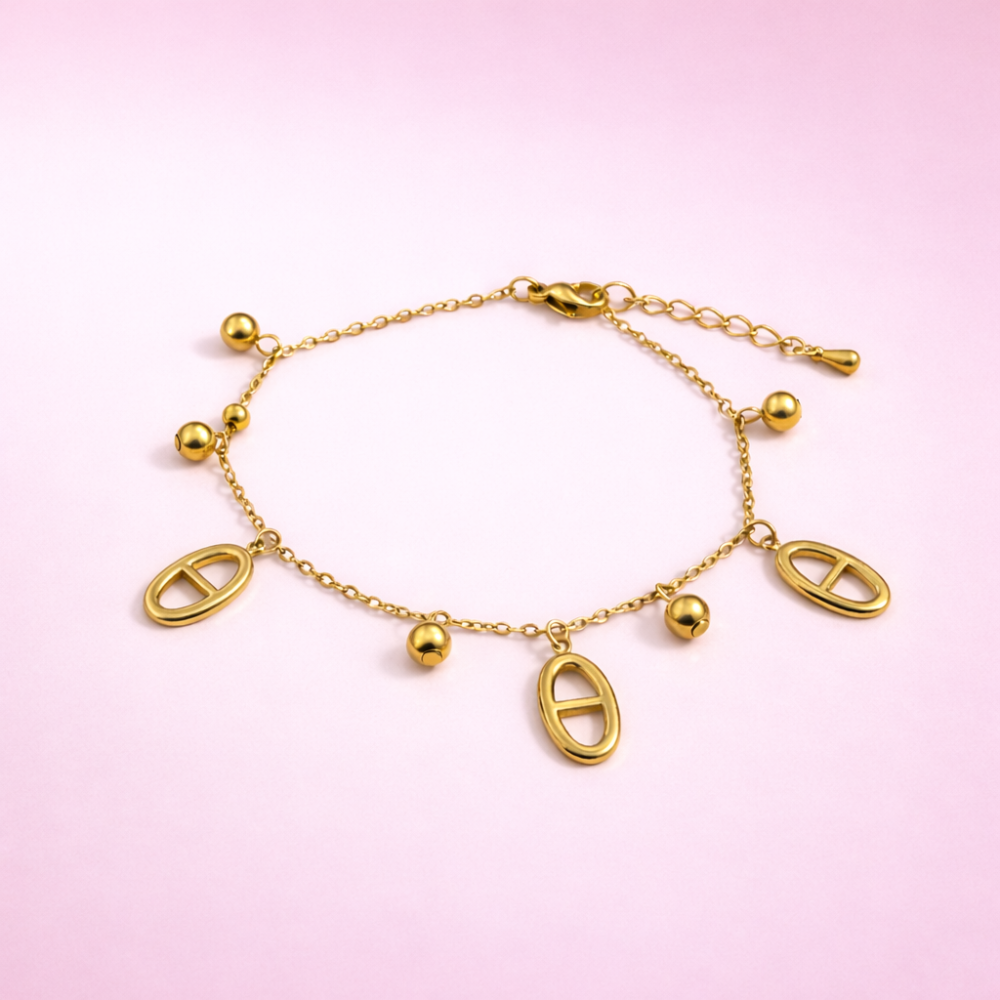Bracelet maille marine chaîne dorée | bijoux acier inoxydable | Gaou Bijoux