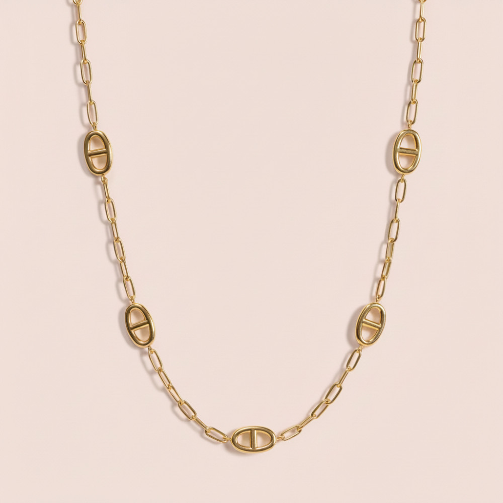 Sautoir Maille Marine Ovale – Acier Inoxydable