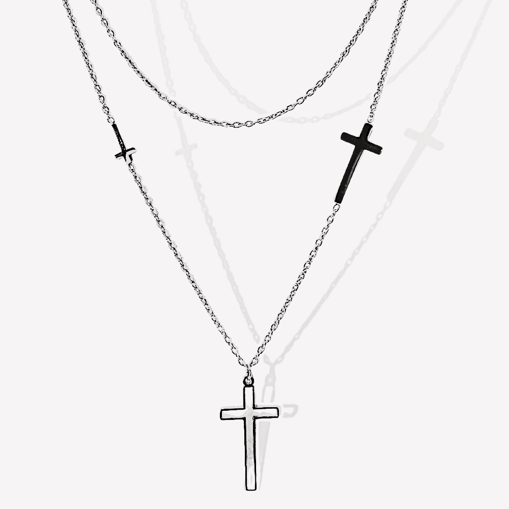 Collier Double croix  | Gaou Bijoux