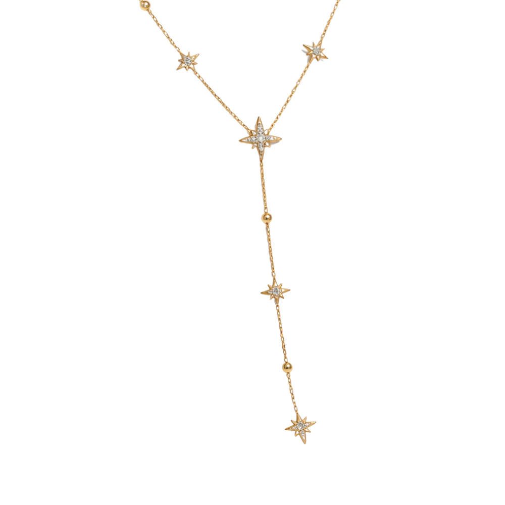 Collier Y étoiles en acier inoxydable bijoux acier inoxydable | Gaou Bijoux