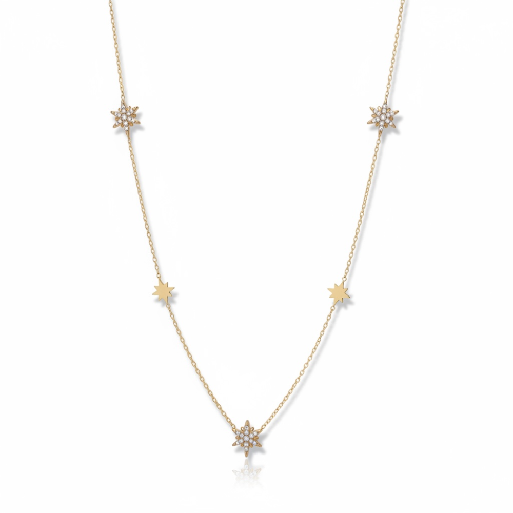 Sautoir étoiles en acier inoxydable bijoux acier inoxydable | Gaou Bijoux