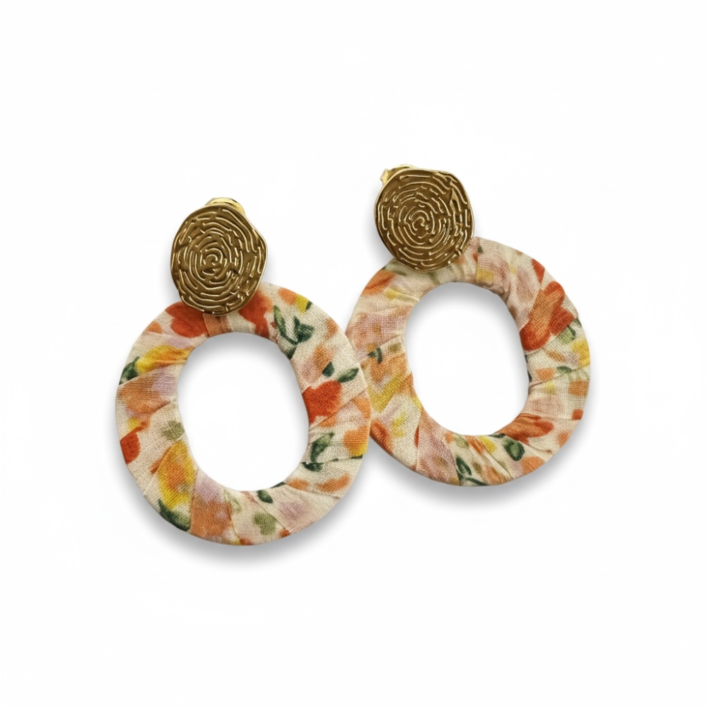 Boucles d’oreilles anneaux en tissu acier inoxydable bijoux acier inoxydable | Gaou Bijoux