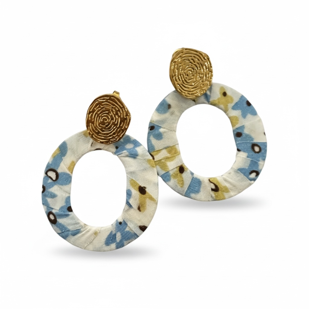 Boucles d’oreilles anneaux en tissu acier inoxydable bijoux acier inoxydable | Gaou Bijoux