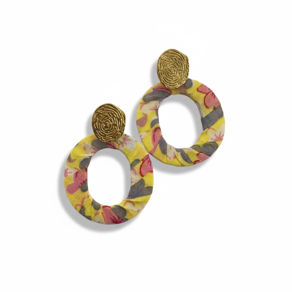 Boucles d’oreilles anneaux en tissu acier inoxydable bijoux acier inoxydable | Gaou Bijoux