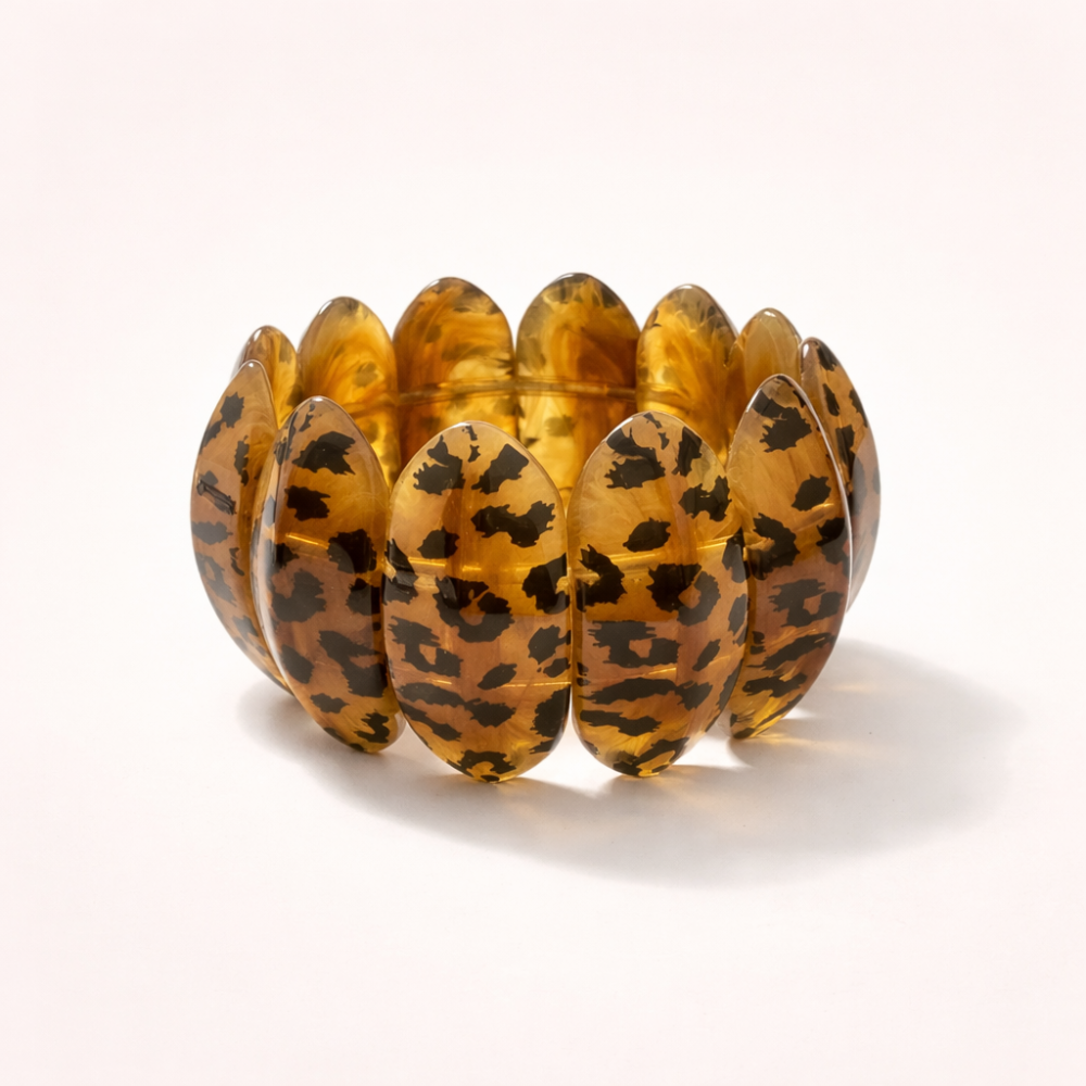 Bracelet large motif Leopard