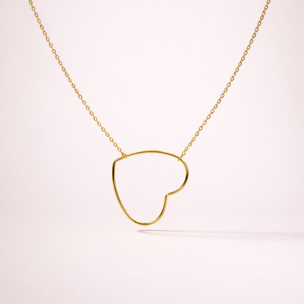 Collier Cœur Minimaliste Doré | bijoux acier inoxydable | Gaou Bijoux
