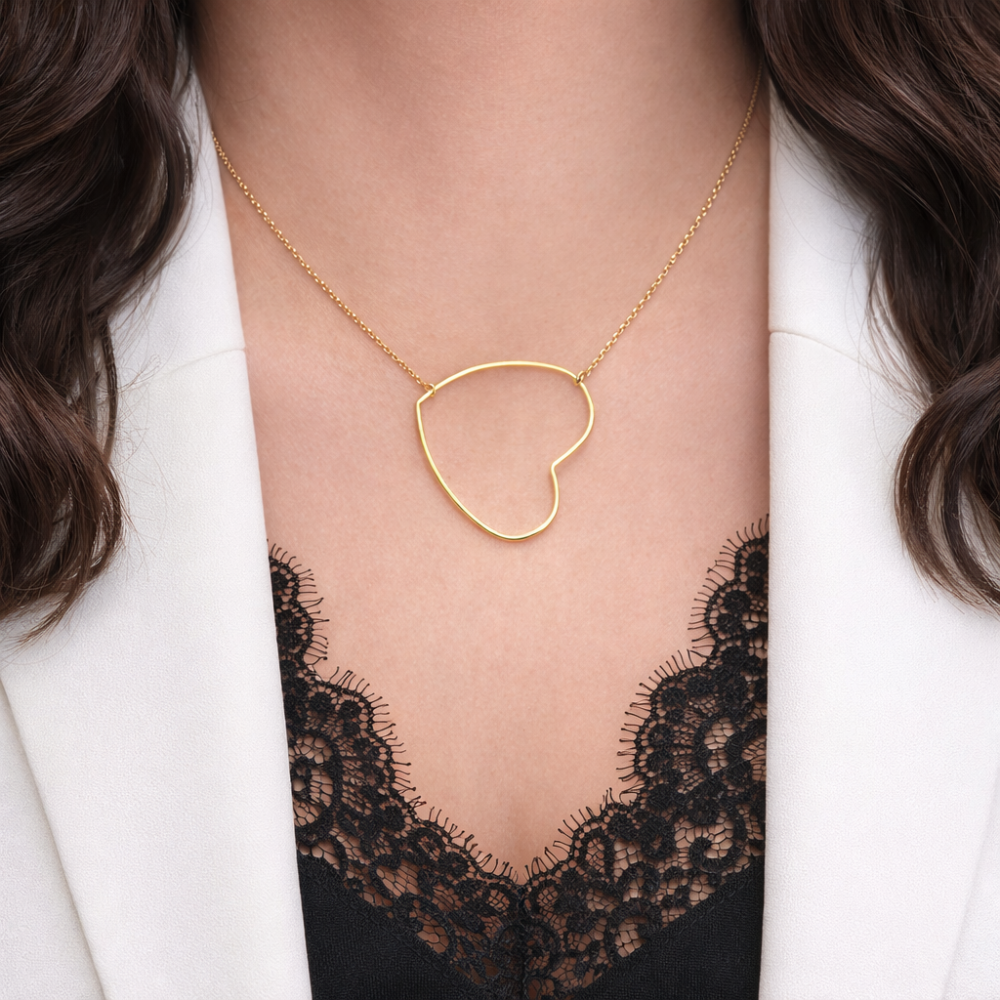 Collier Cœur Minimaliste Doré | bijoux acier inoxydable | Gaou Bijoux