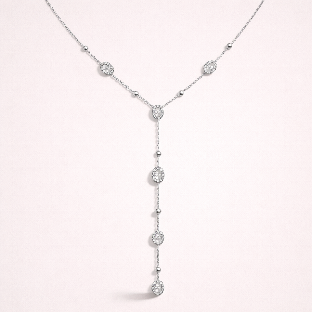 Collier Y Maille Marine zircon – bijoux acier inoxydable | Gaou Bijoux