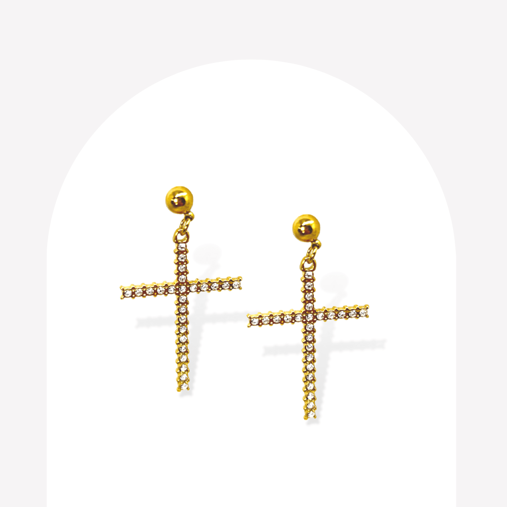 Boucles d'Oreilles Croix  | Gaou Bijoux
