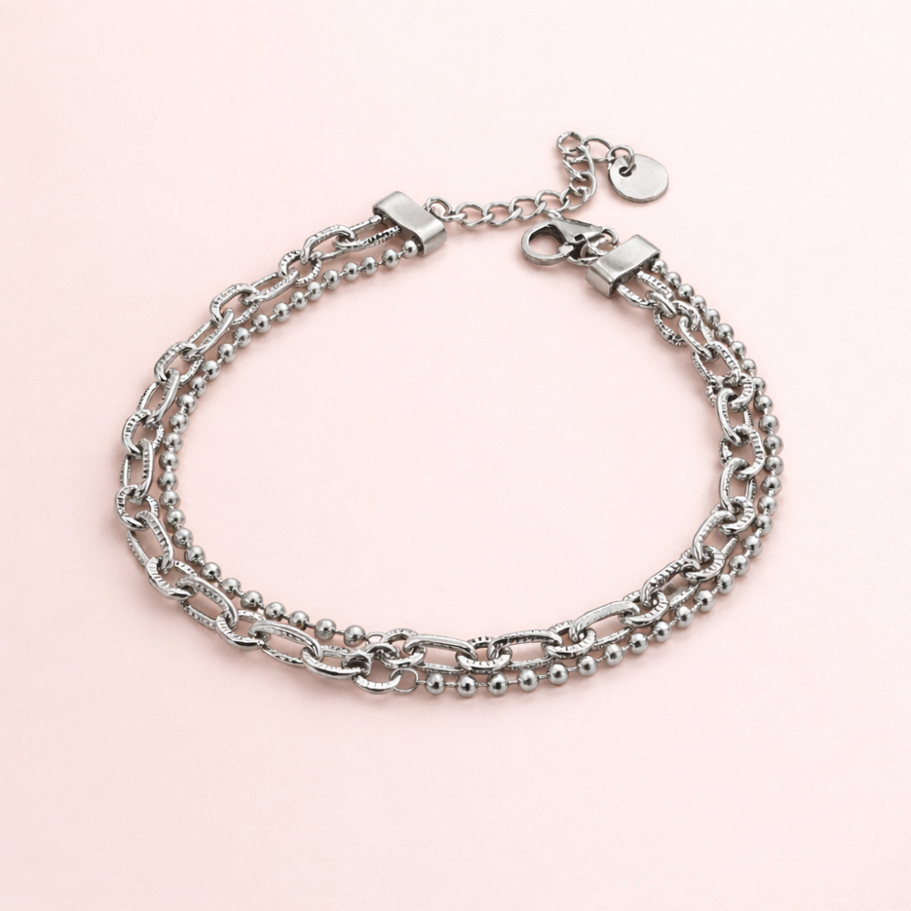 Bracelet multi-chaînes argent femme – bijoux acier inoxydable | Gaou Bijoux