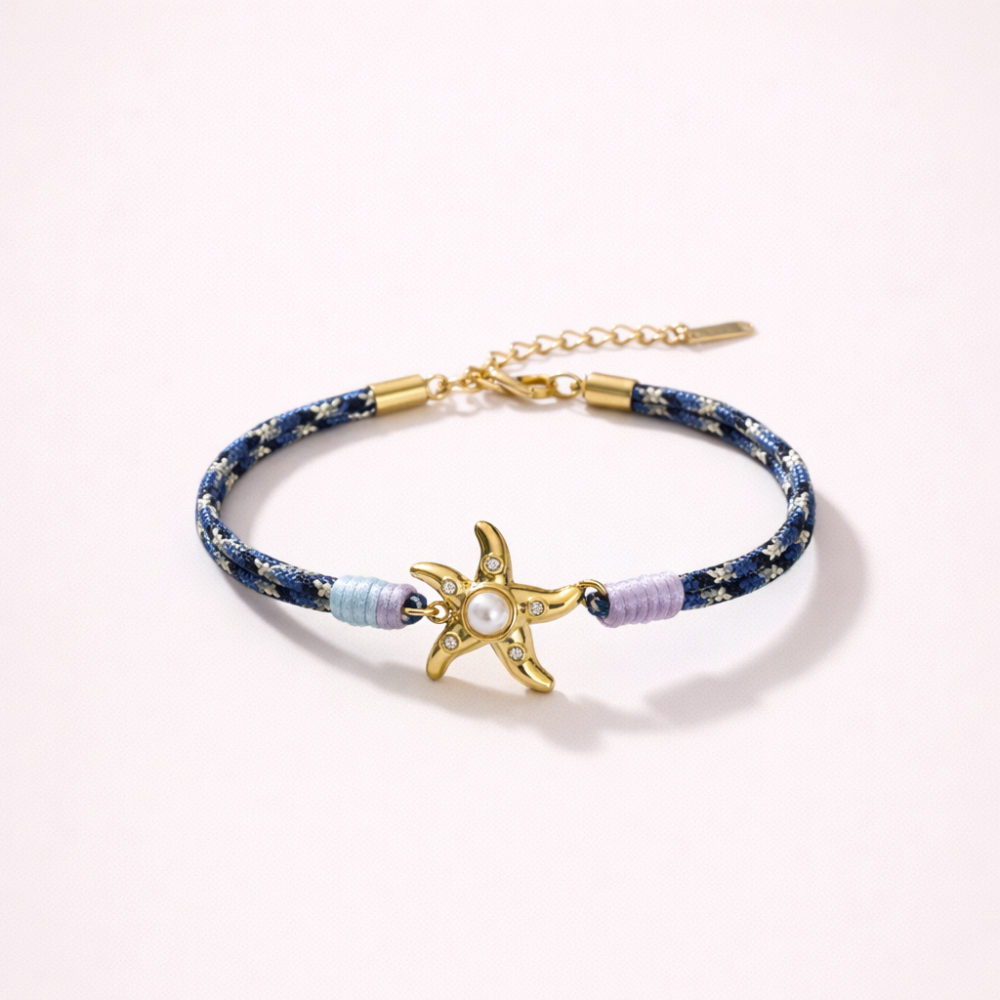 Bracelet cordon été acier inoxydable doré | Gaou Bijoux