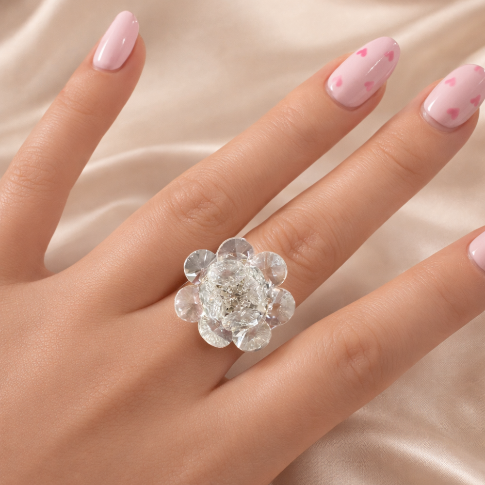 Bague Fleur Cristal