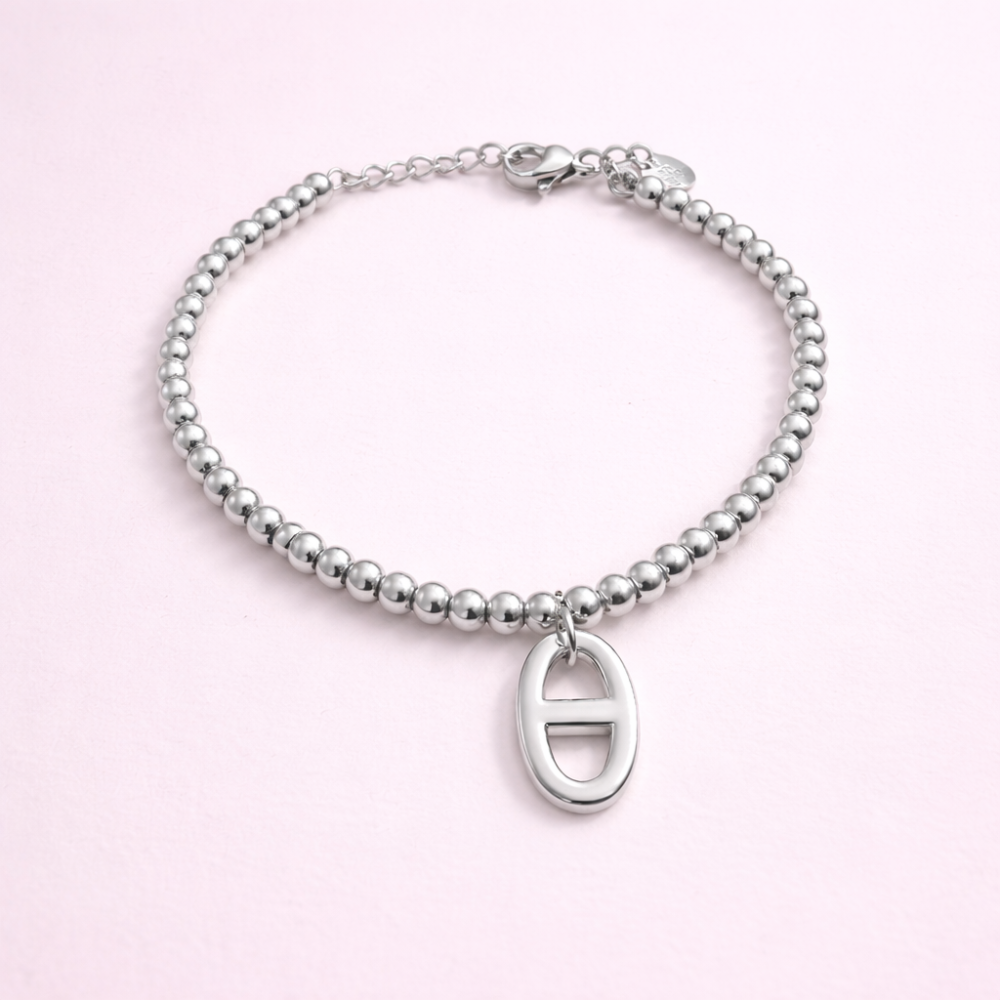 Bracelet perles maille marine acier inoxydable | Gaou Bijoux