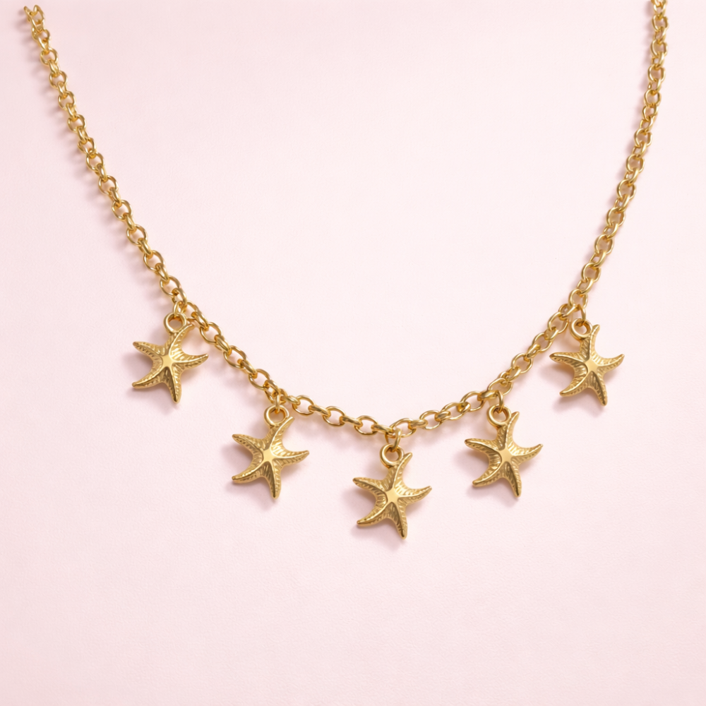 Collier étoiles de mer acier inoxydable été | bijoux acier inoxydable | Gaou Bijoux